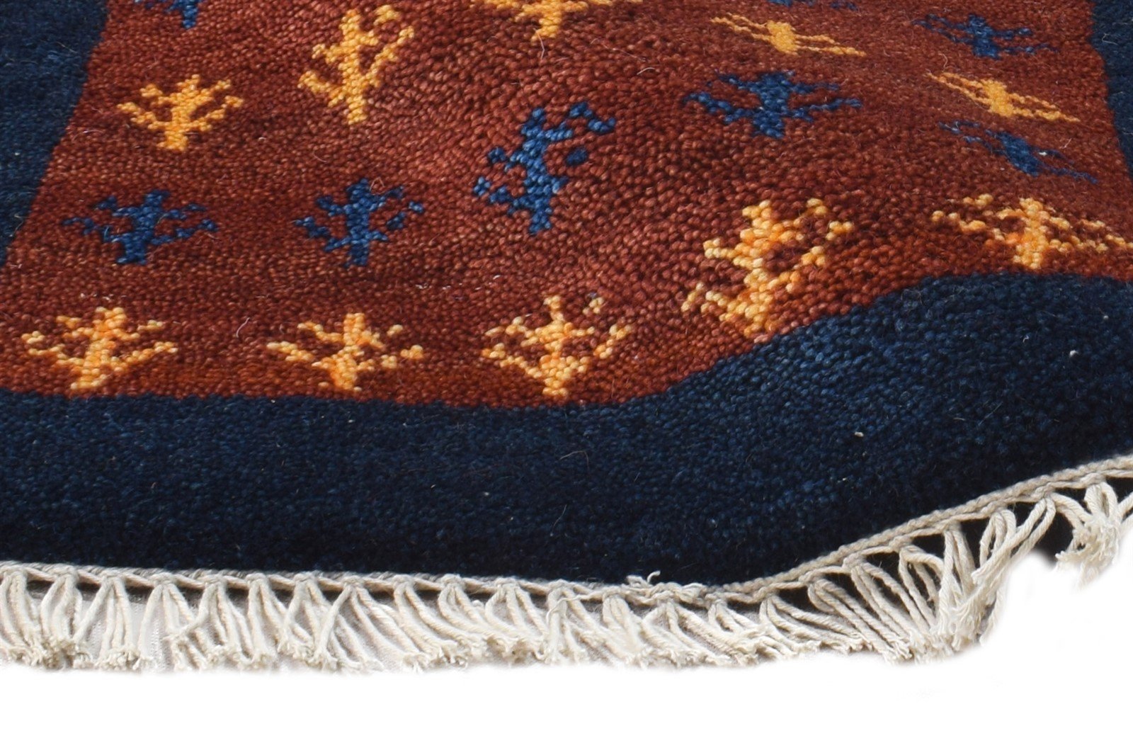 Red Wool Rug 1' X 2' Southwestern Hand Knotted American Tribal Small Carpet 7865084313749