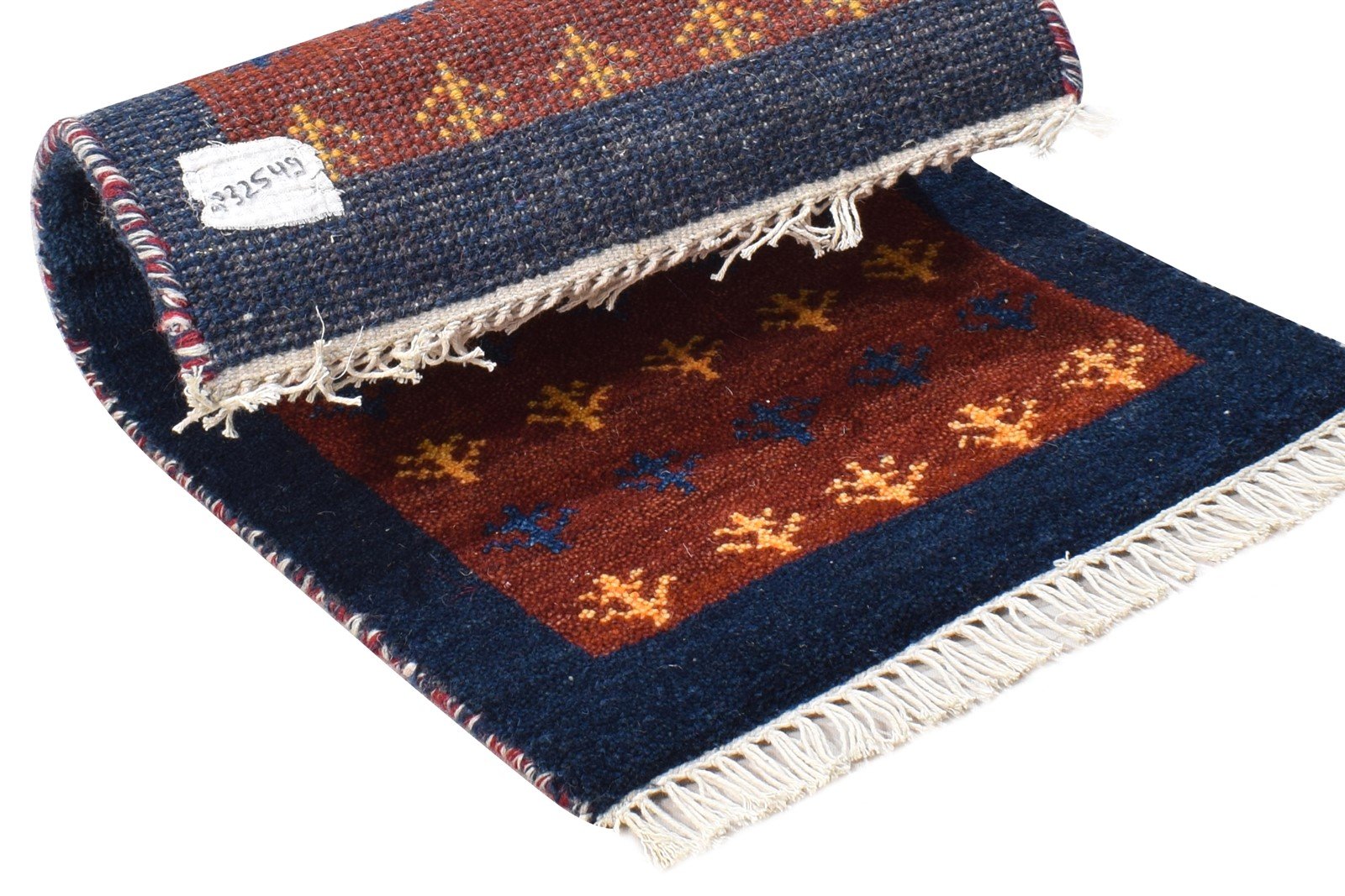 Red Wool Rug 1' X 2' Southwestern Hand Knotted American Tribal Small Carpet 7865084313749