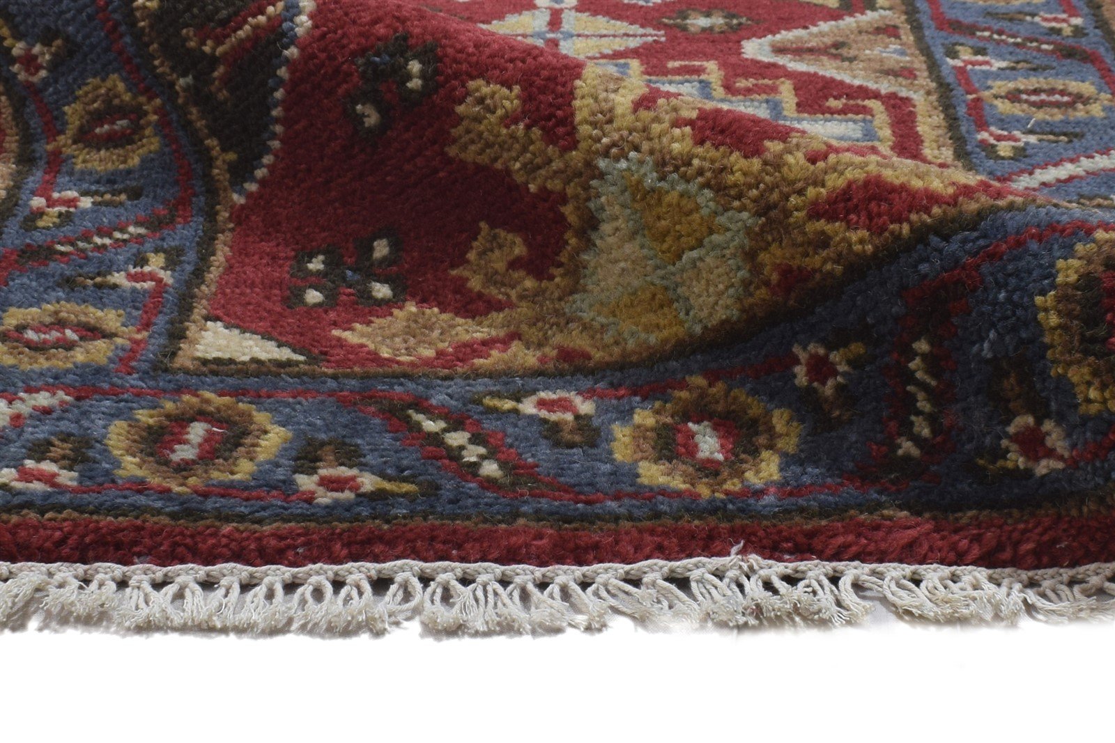 Red Wool Rug 2'6 X 8' Persian Hand Knotted Kazak Oriental Small Runner 7864828723349