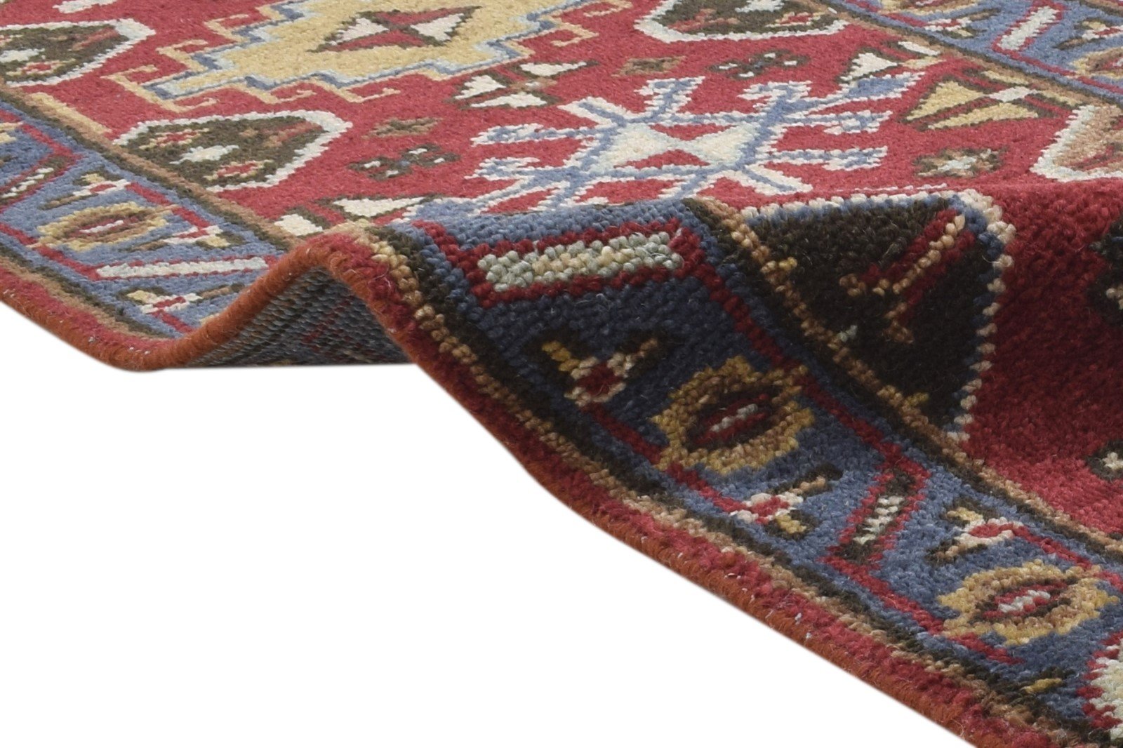 Red Wool Rug 2'6 X 8' Persian Hand Knotted Kazak Oriental Small Runner 7864828723349