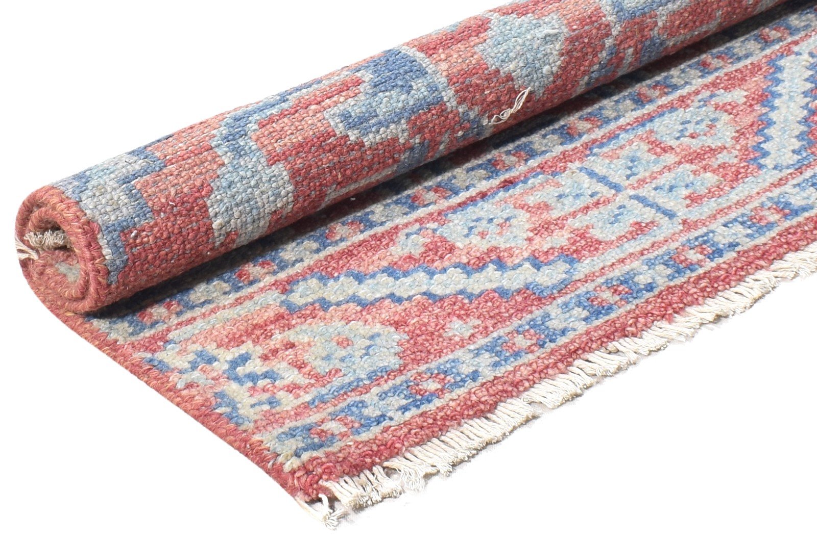 Red Wool Rug 2' X 2' Persian Hand Knotted Kazak Oriental Small Carpet 7864928632981
