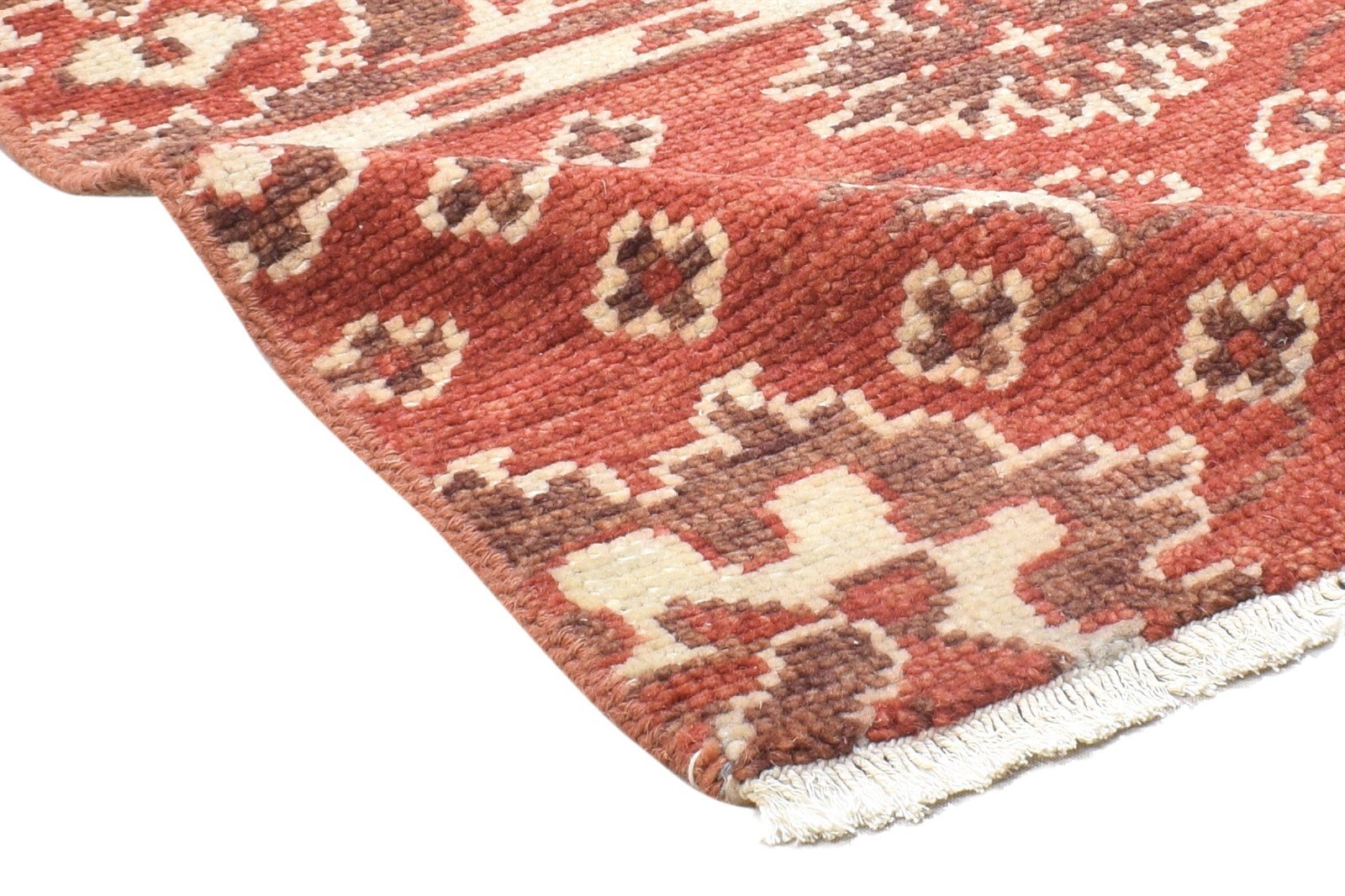 Red Wool Rug 2' X 2' Persian Hand Knotted Oushak Oriental Small Carpet 7864121819285