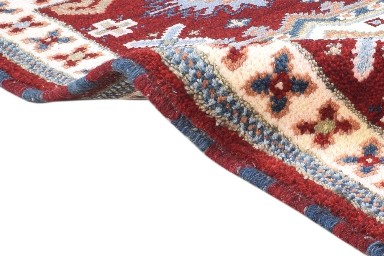 Red Wool Rug 2' X 3' Persian Hand Knotted Kazak Oriental Small Carpet 7864809521301