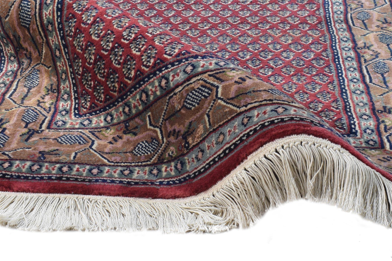 Red Wool Rug 2' X 4' Persian Hand Knotted Tabriz Oriental Small Carpet 7864679563413
