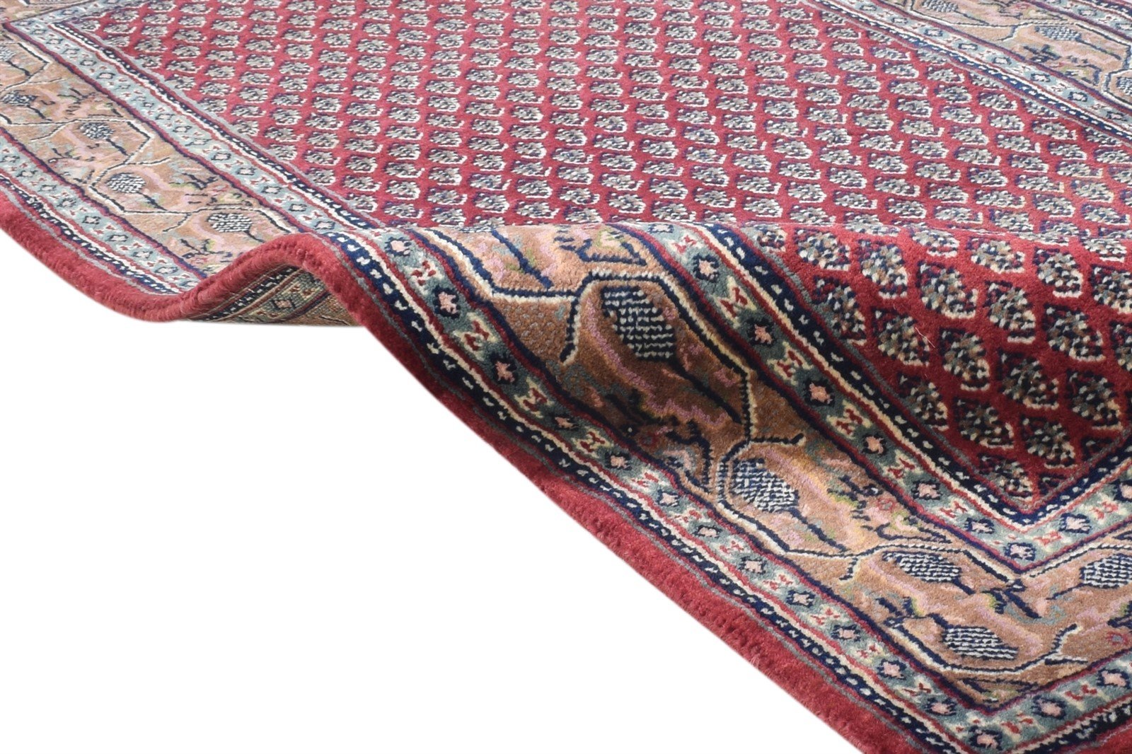Red Wool Rug 2' X 4' Persian Hand Knotted Tabriz Oriental Small Carpet 7864679563413