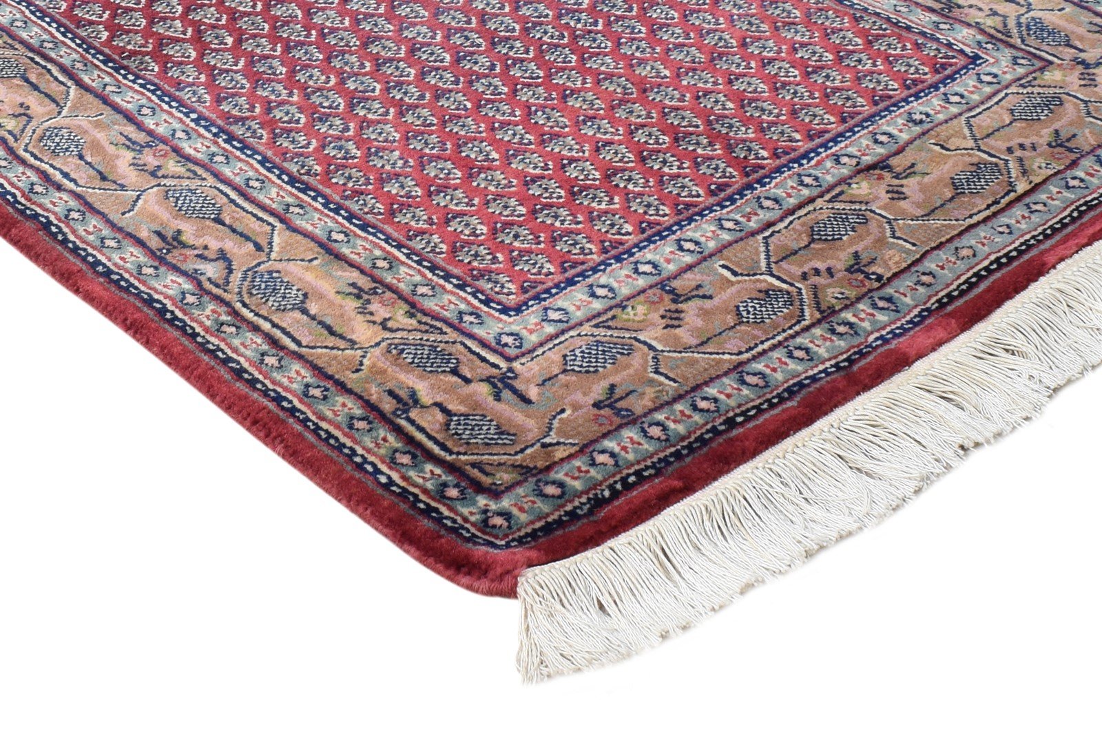 Red Wool Rug 2' X 4' Persian Hand Knotted Tabriz Oriental Small Carpet 7864679563413