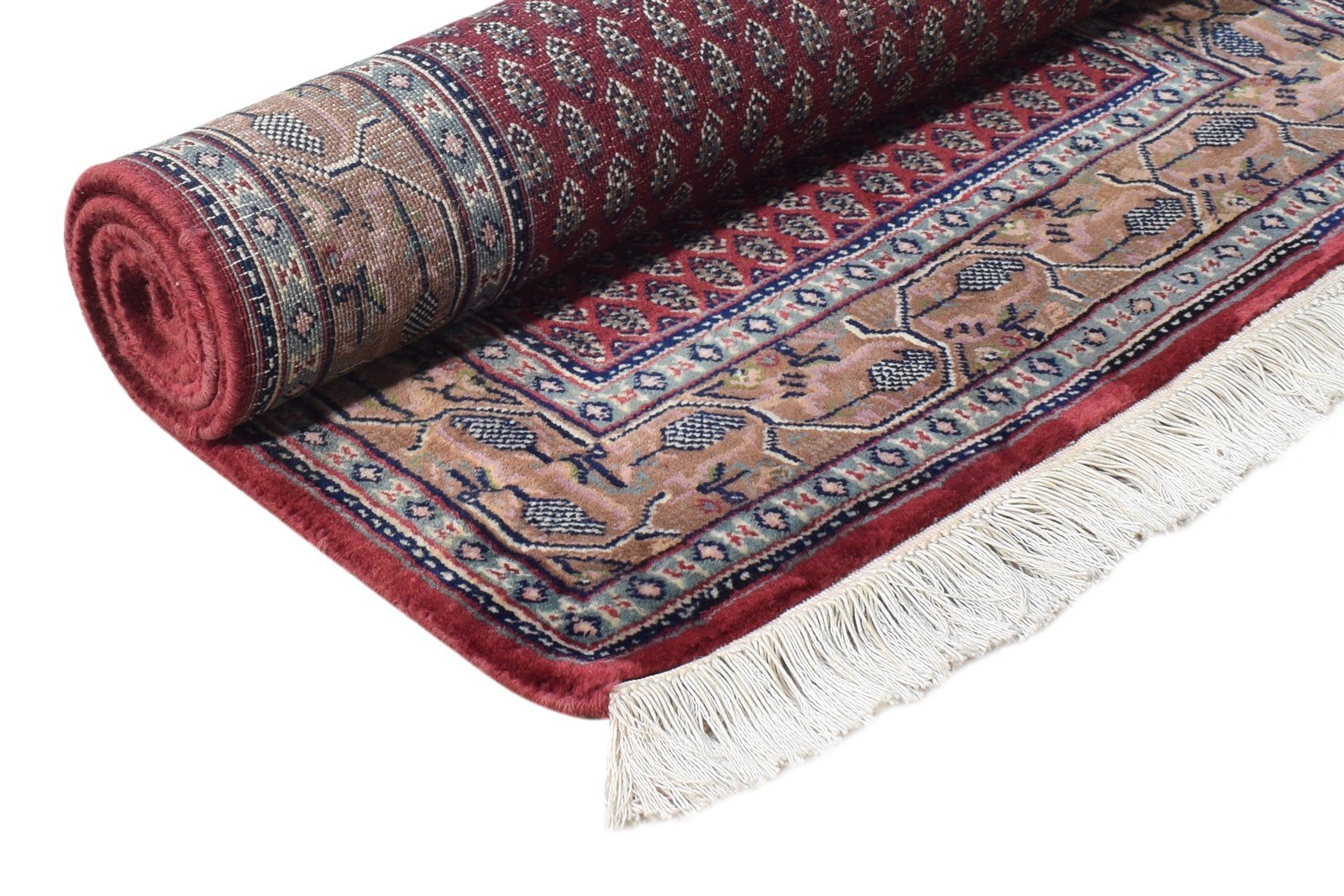 Red Wool Rug 2' X 4' Persian Hand Knotted Tabriz Oriental Small Carpet 7864679563413