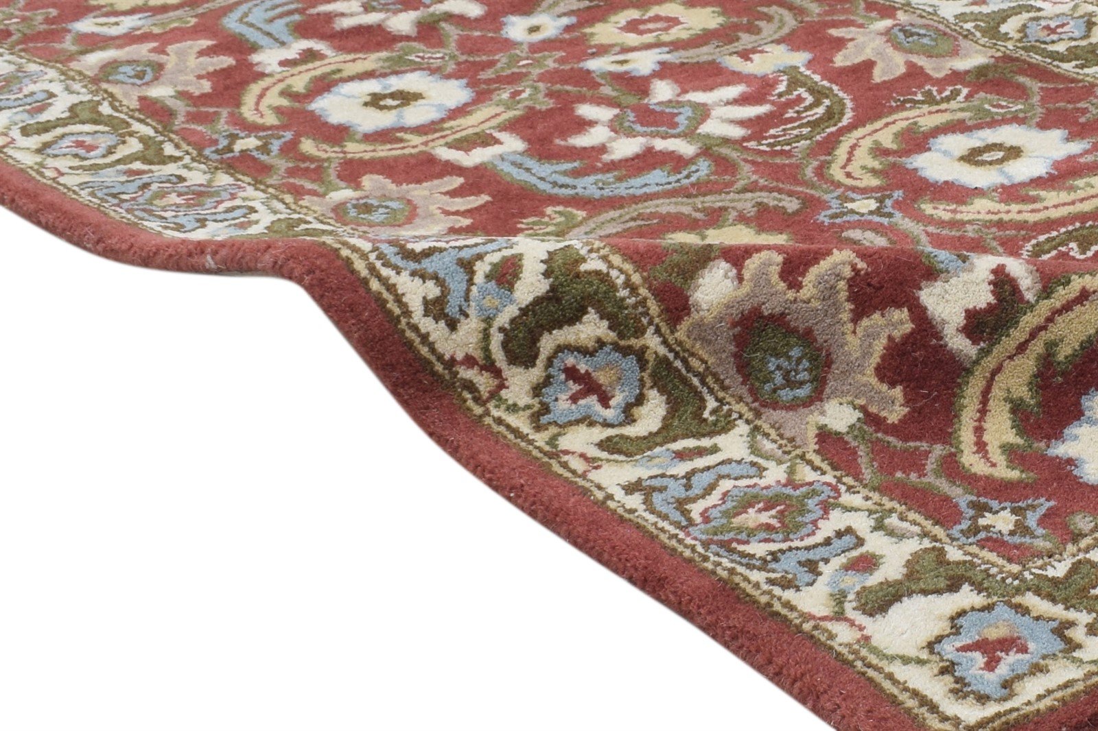 Red Wool Rug 2' X 8' Persian Hand Tufted Kashan Oriental Small Runner 7864858771605