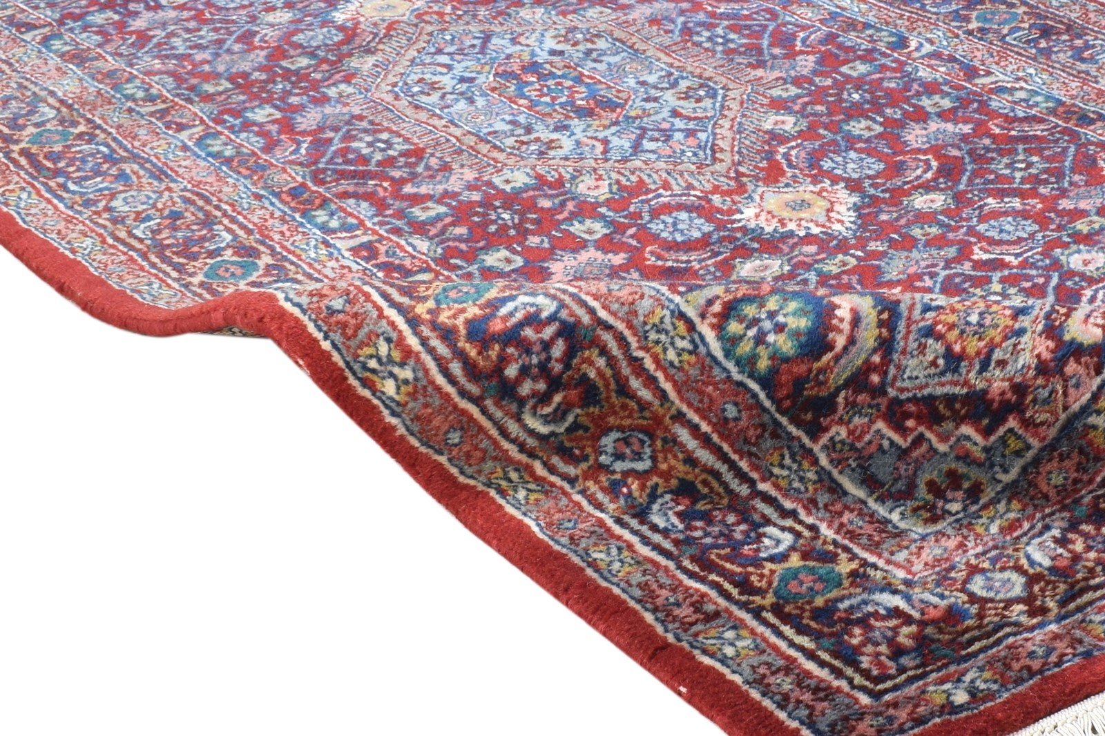 Red Wool Rug 3' X 10' Persian Hand Knotted Tabriz Medallion Small Runner 7864680841365