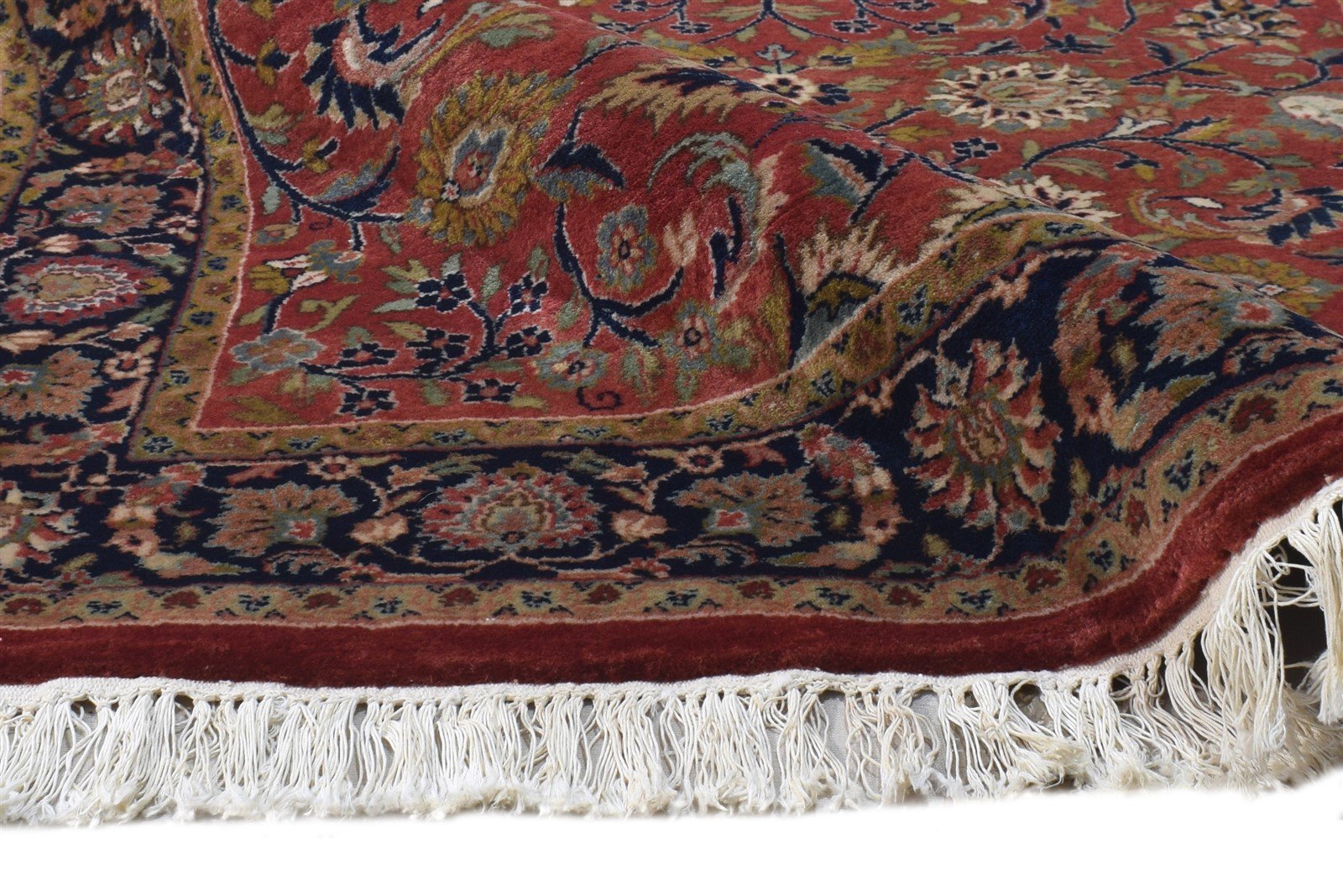 Red Wool Rug 3' X 5' Persian Hand Knotted Kashan Oriental Small Carpet 7864680349845