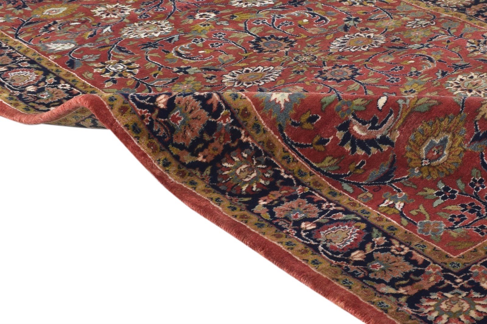 Red Wool Rug 3' X 5' Persian Hand Knotted Kashan Oriental Small Carpet 7864680349845