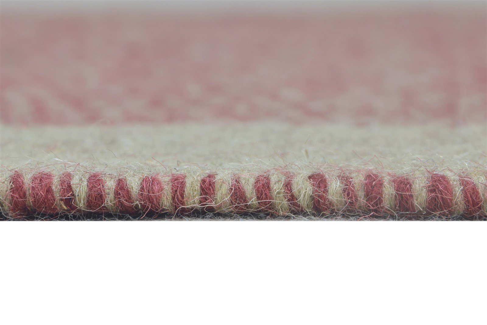Red Wool Rug 4' X 6' Modern Dhurrie Scandinavian Bordered Room Size Carpet 7864672092309