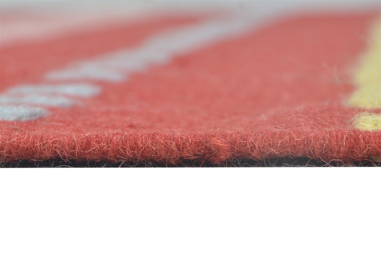 Red Wool Rug 4' X 6' Modern Dhurrie Scandinavian Striped Room Size Carpet 7864990924949