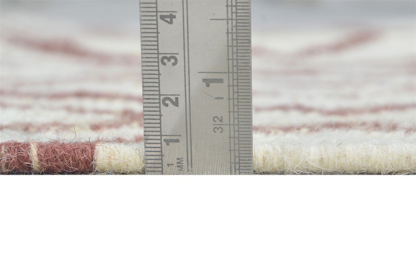 Red Wool Rug 4' X 6' Modern Dhurrie Scandinavian Trellis Room Size Carpet 7864387240085