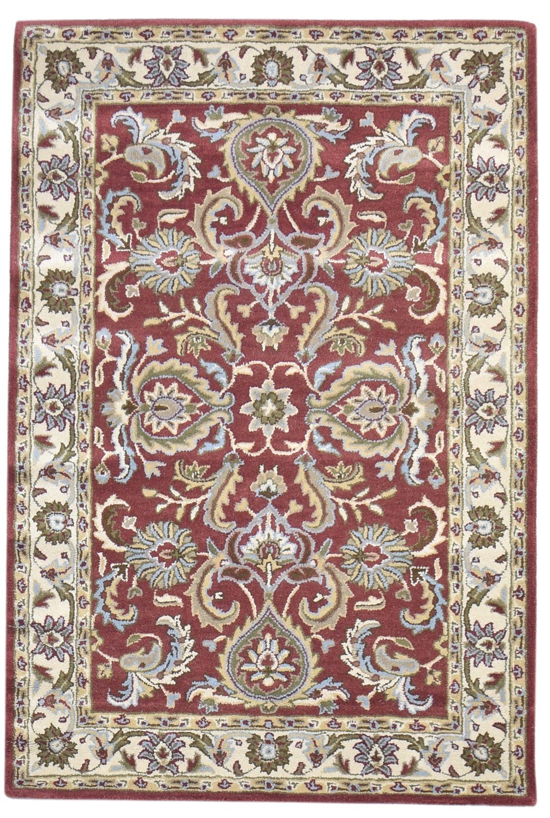 Red Wool Rug 4' X 6' Persian Hand Tufted Kashan Oriental Room Size Carpet 7864340512917