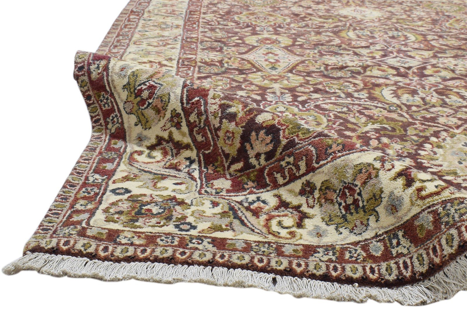 Red Wool Rug 5' X 7' Persian Hand Knotted Kashan Oriental Room Size Carpet 7860692254869