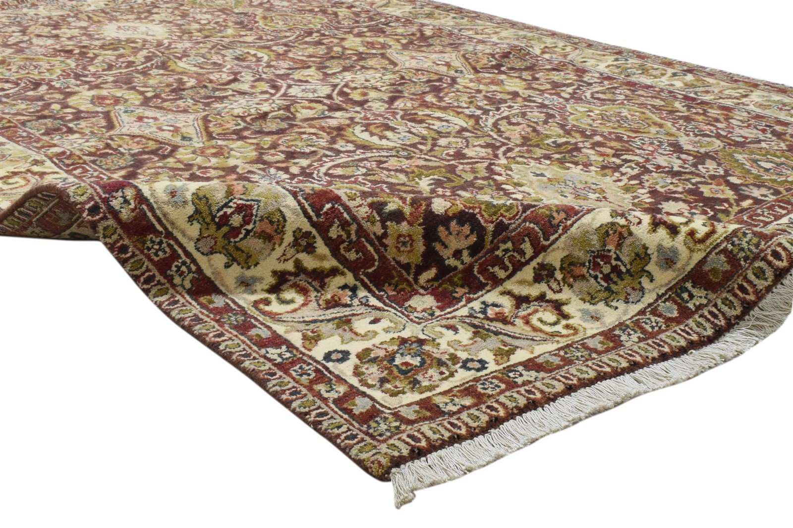 Red Wool Rug 5' X 7' Persian Hand Knotted Kashan Oriental Room Size Carpet 7860692254869