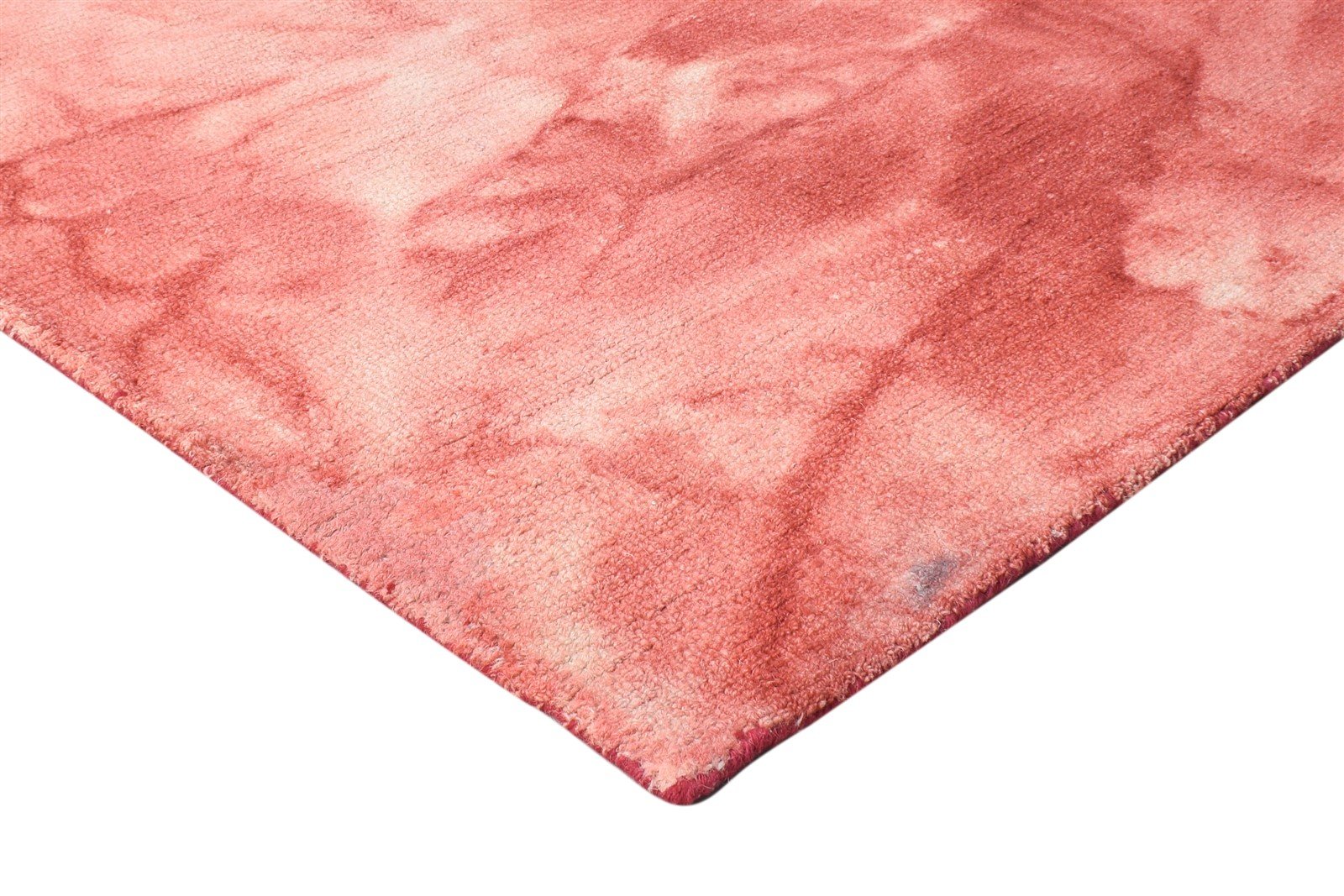 Red Wool Rug 5' X 8' Modern Hand Tufted Shibori Tie Dye Room Size Carpet 7865170657429