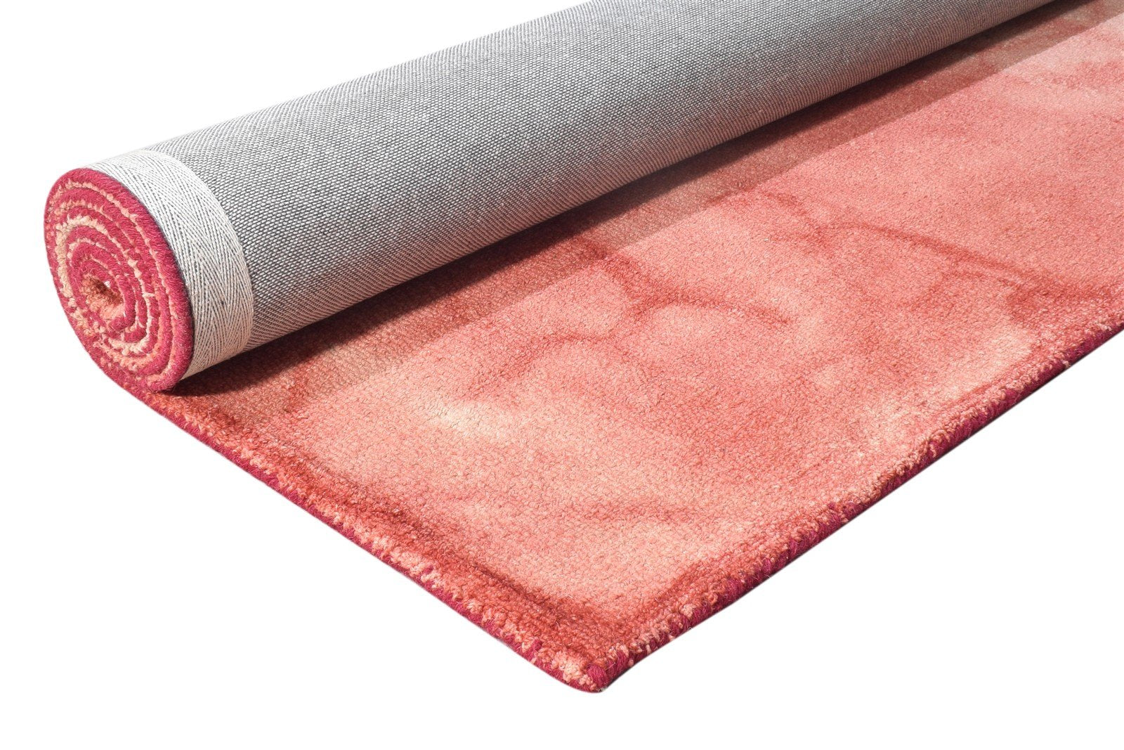 Red Wool Rug 5' X 8' Modern Hand Tufted Shibori Tie Dye Room Size Carpet 7865170952341