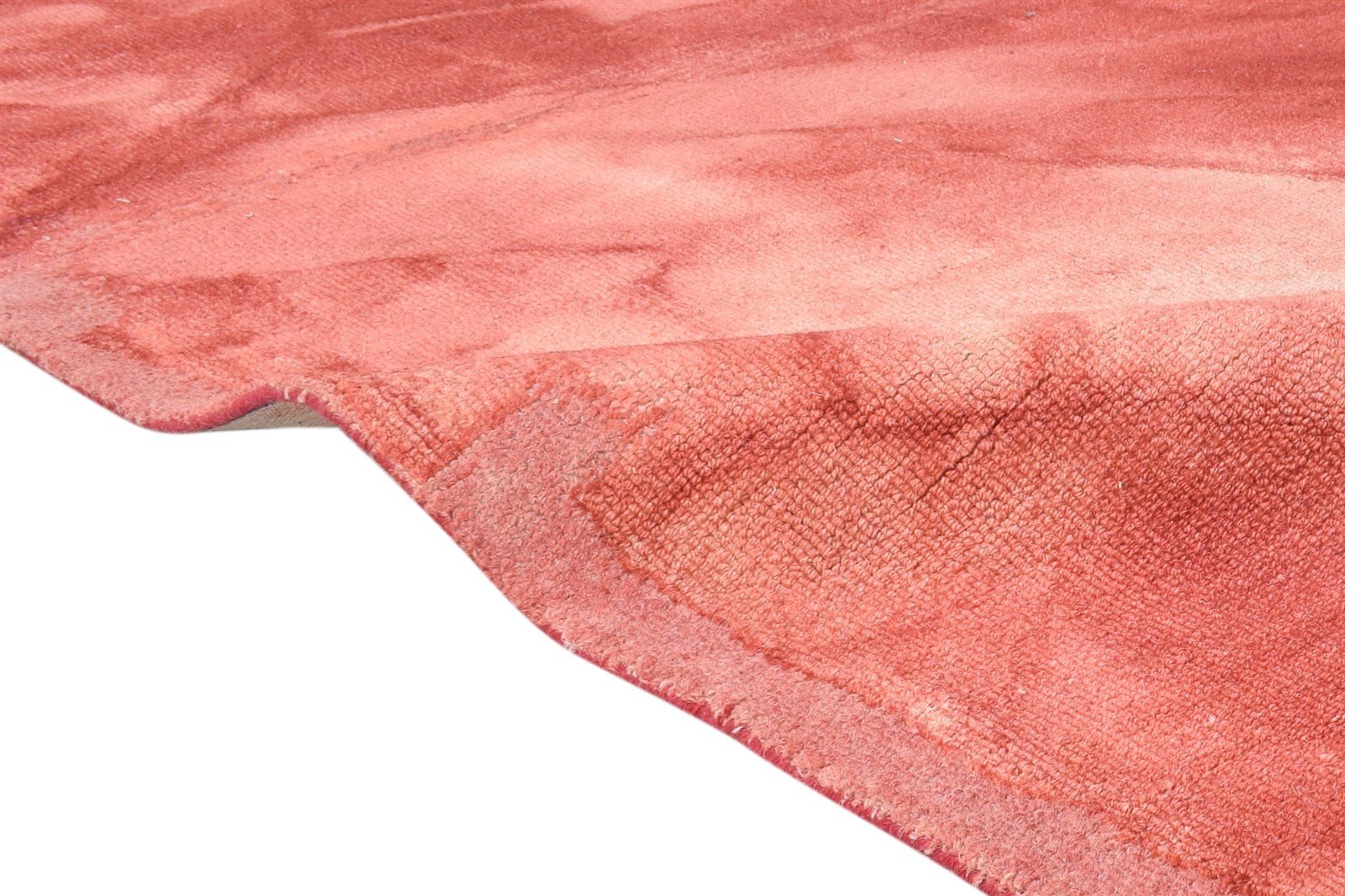 Red Wool Rug 5' X 8' Modern Hand Tufted Shibori Tie Dye Room Size Carpet 7865171640469