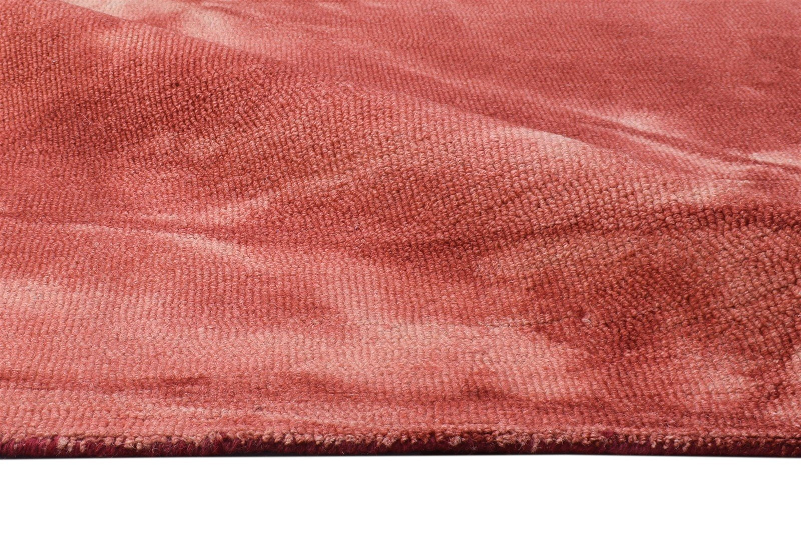 Red Wool Rug 5' X 8' Modern Hand Tufted Shibori Tie Dye Room Size Carpet 7865173770389