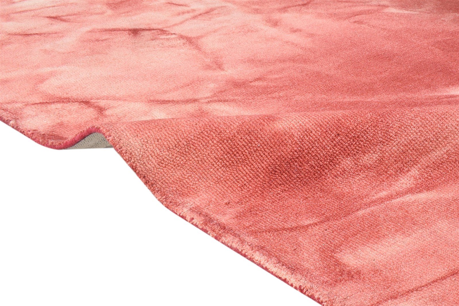 Red Wool Rug 5' X 8' Modern Hand Tufted Shibori Tie Dye Room Size Carpet 7865173770389