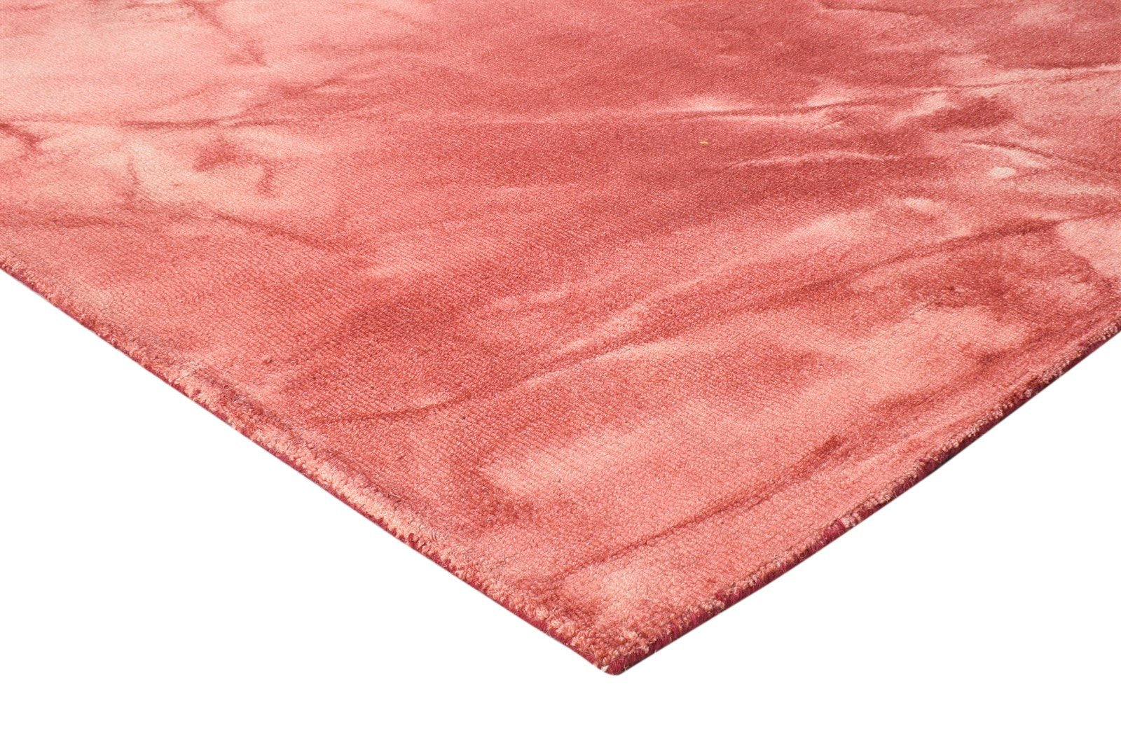 Red Wool Rug 5' X 8' Modern Hand Tufted Shibori Tie Dye Room Size Carpet 7865173770389