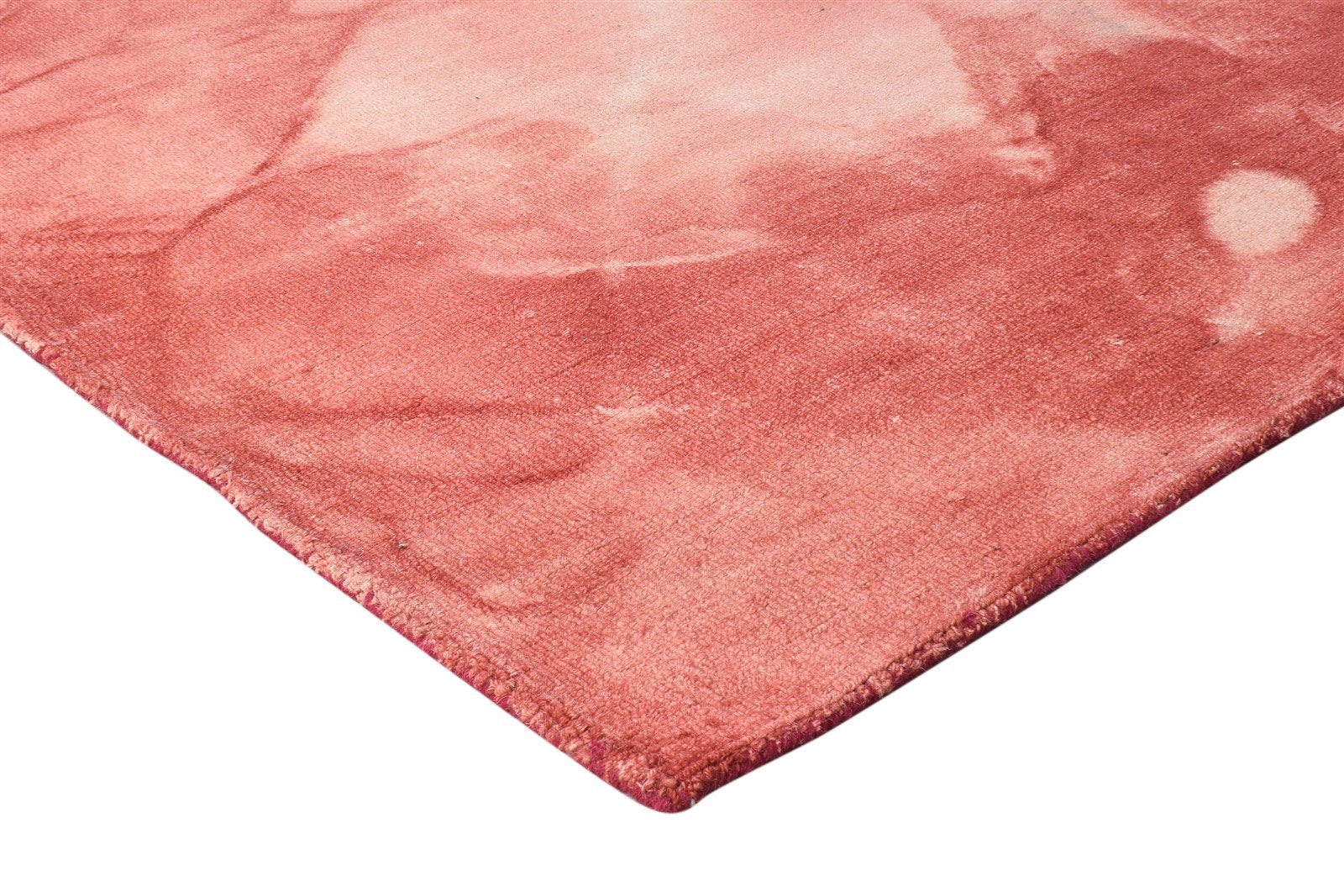 Red Wool Rug 5' X 8' Modern Hand Tufted Shibori Tie Dye Room Size Carpet 7865174982805