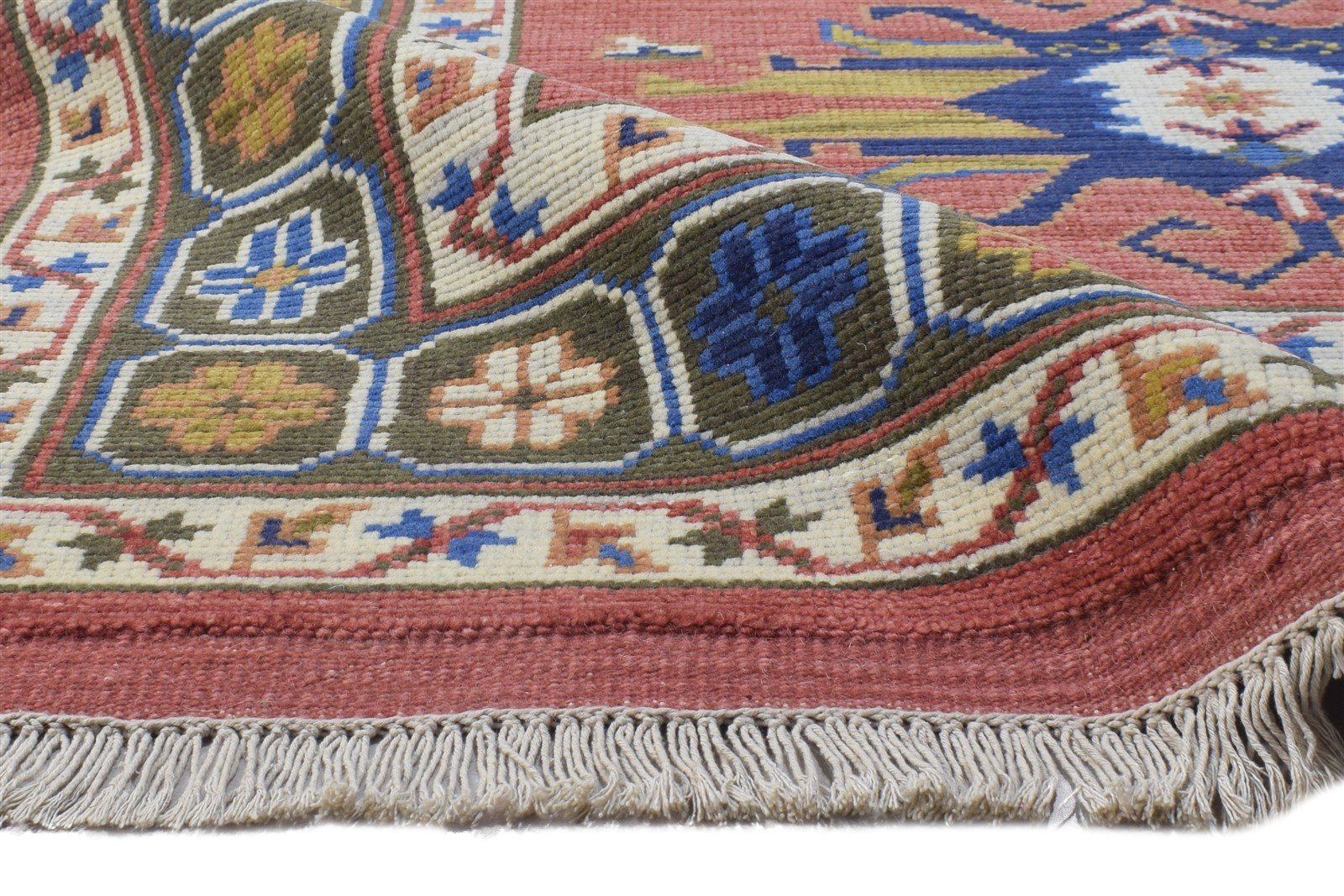 Red Wool Rug 5' X 8' Persian Hand Knotted Kazak Tribal Room Size Carpet 7864426266773