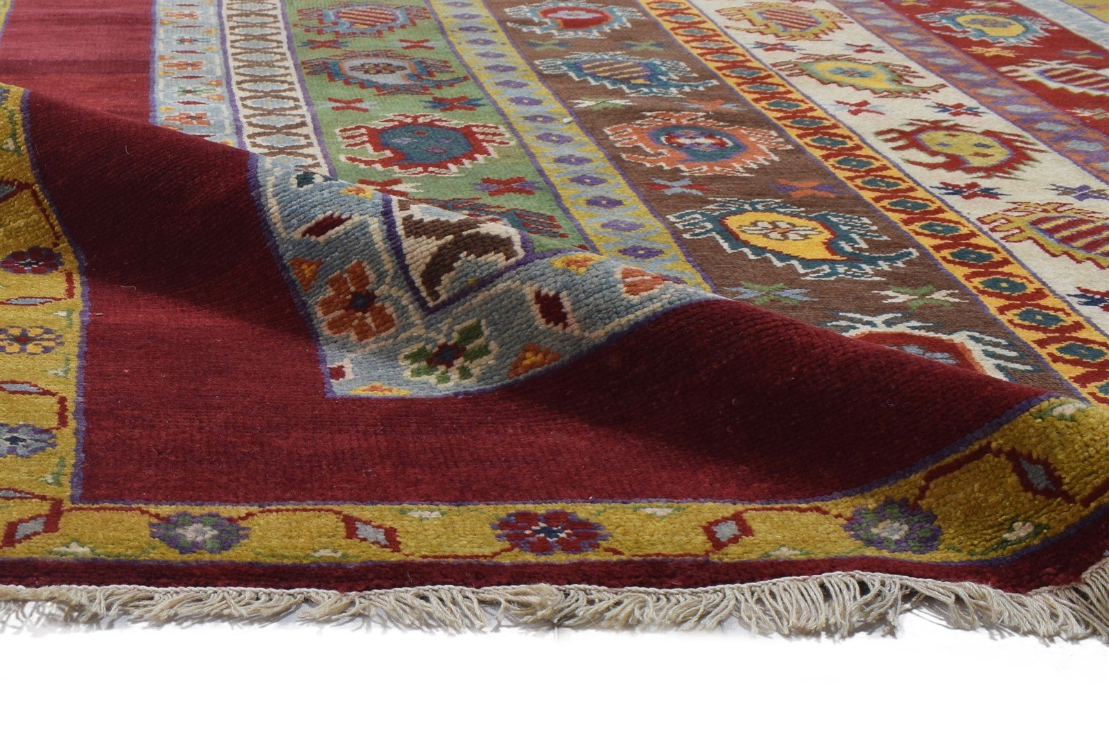 Red Wool Rug 5' X 9' Persian Hand Knotted Turkish Oriental Room Size Carpet 7864322097301