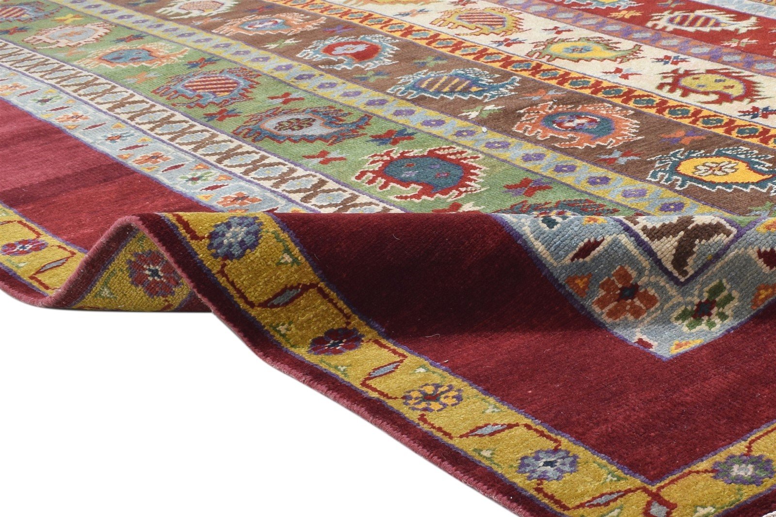 Red Wool Rug 5' X 9' Persian Hand Knotted Turkish Oriental Room Size Carpet 7864322097301