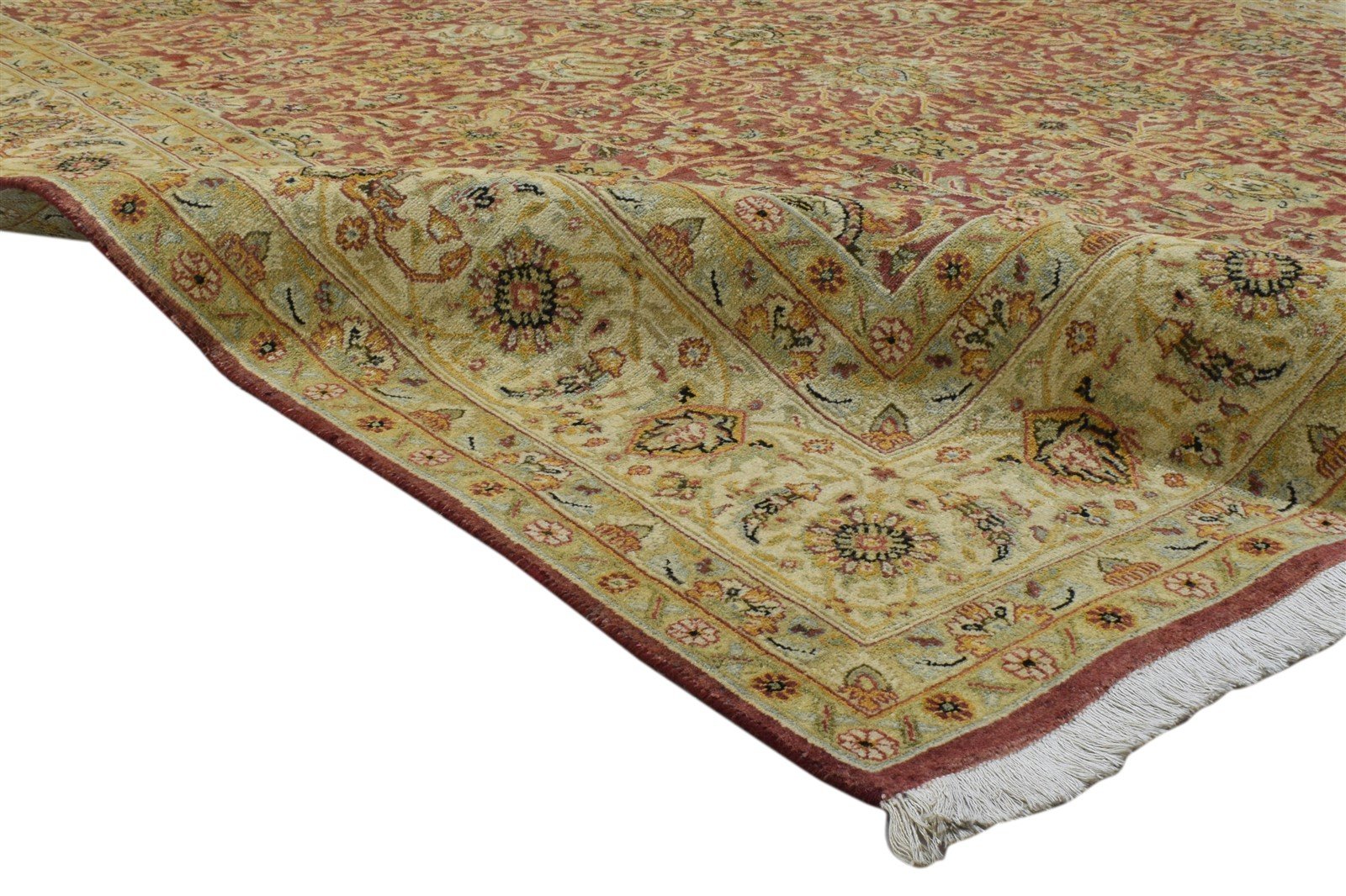 Red Wool Rug 8' X 10' Persian Hand Knotted Kashan Oriental Large Carpet 7860694450325