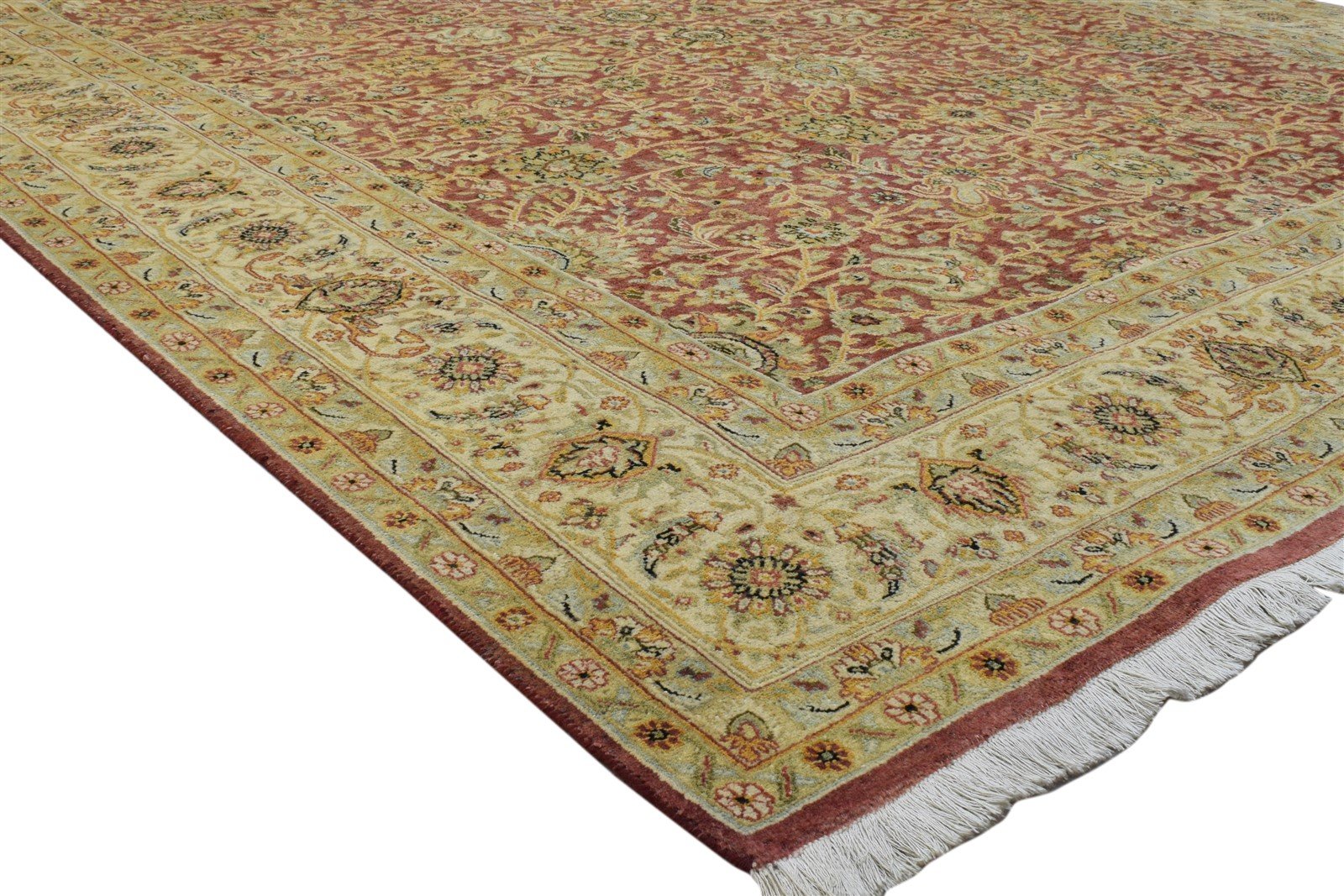 Red Wool Rug 8' X 10' Persian Hand Knotted Kashan Oriental Large Carpet 7860694450325