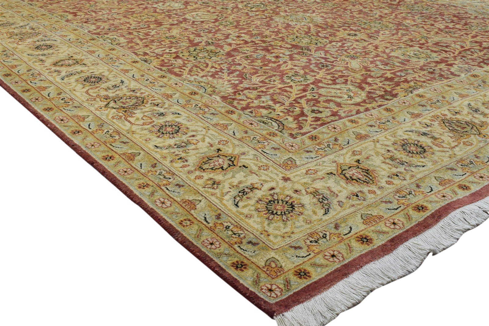 Red Wool Rug 8' X 10' Persian Hand Knotted Kashan Oriental Large Carpet 7860694450325