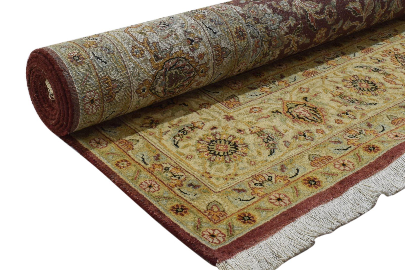 Red Wool Rug 8' X 10' Persian Hand Knotted Kashan Oriental Large Carpet 7860694450325