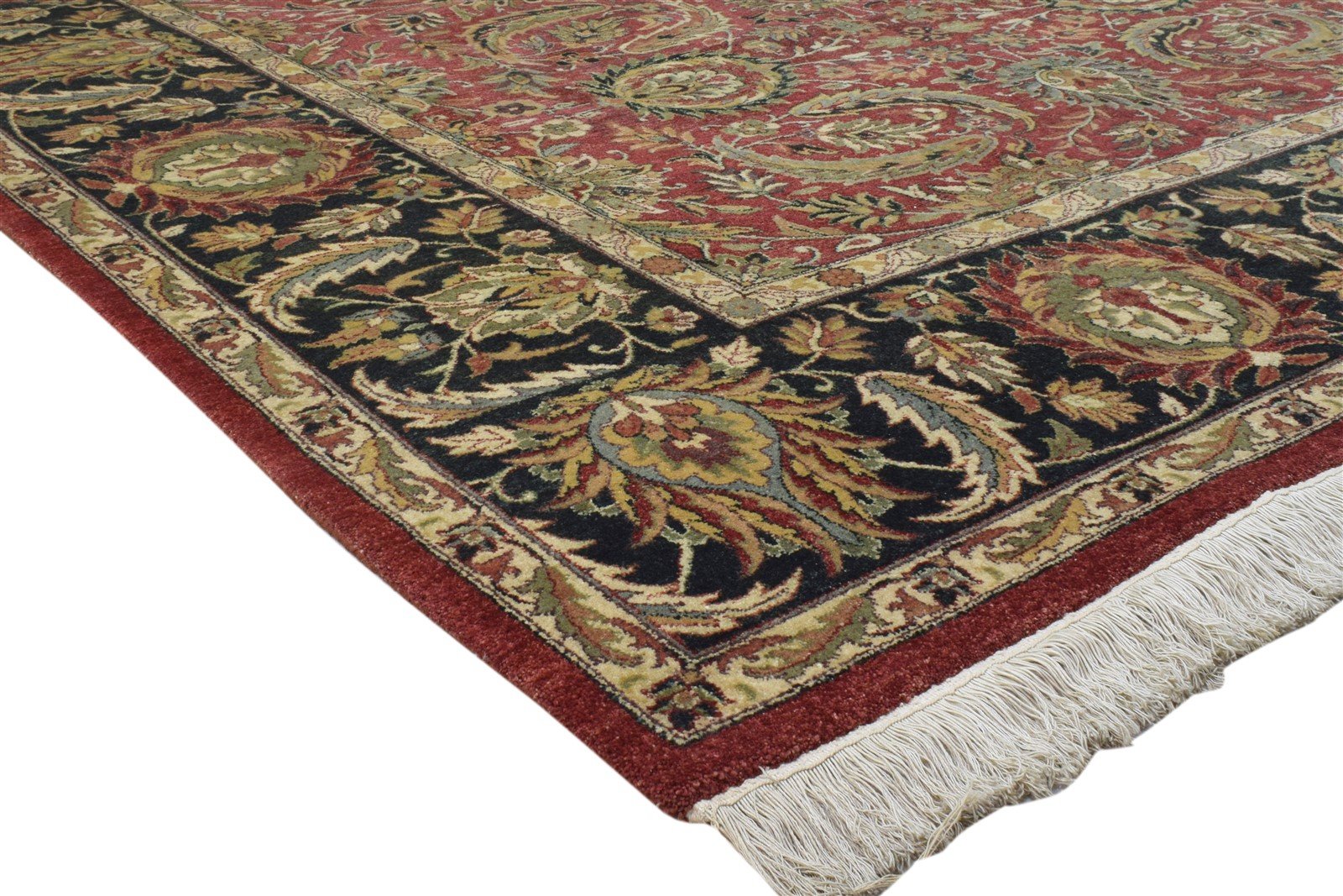 Red Wool Rug 8' X 10' Persian Hand Knotted Kashan Oriental Large Carpet 7860694974613