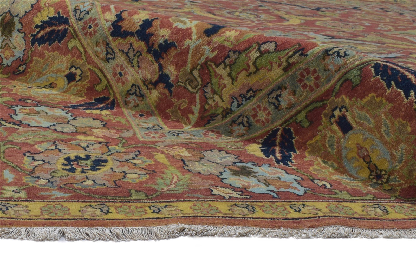Red Wool Rug 8' X 10' Persian Hand Knotted Mughal Oriental Large Carpet 7864200757397