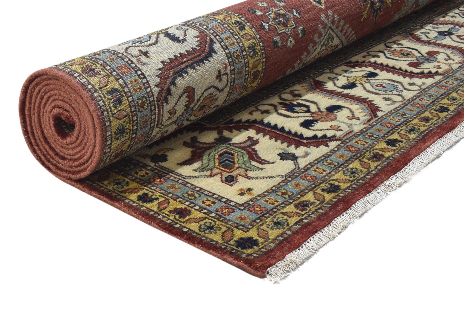 Red Wool Rug 9' X 12' Persian Hand Knotted Kazak Oriental Large Carpet 7864770298005