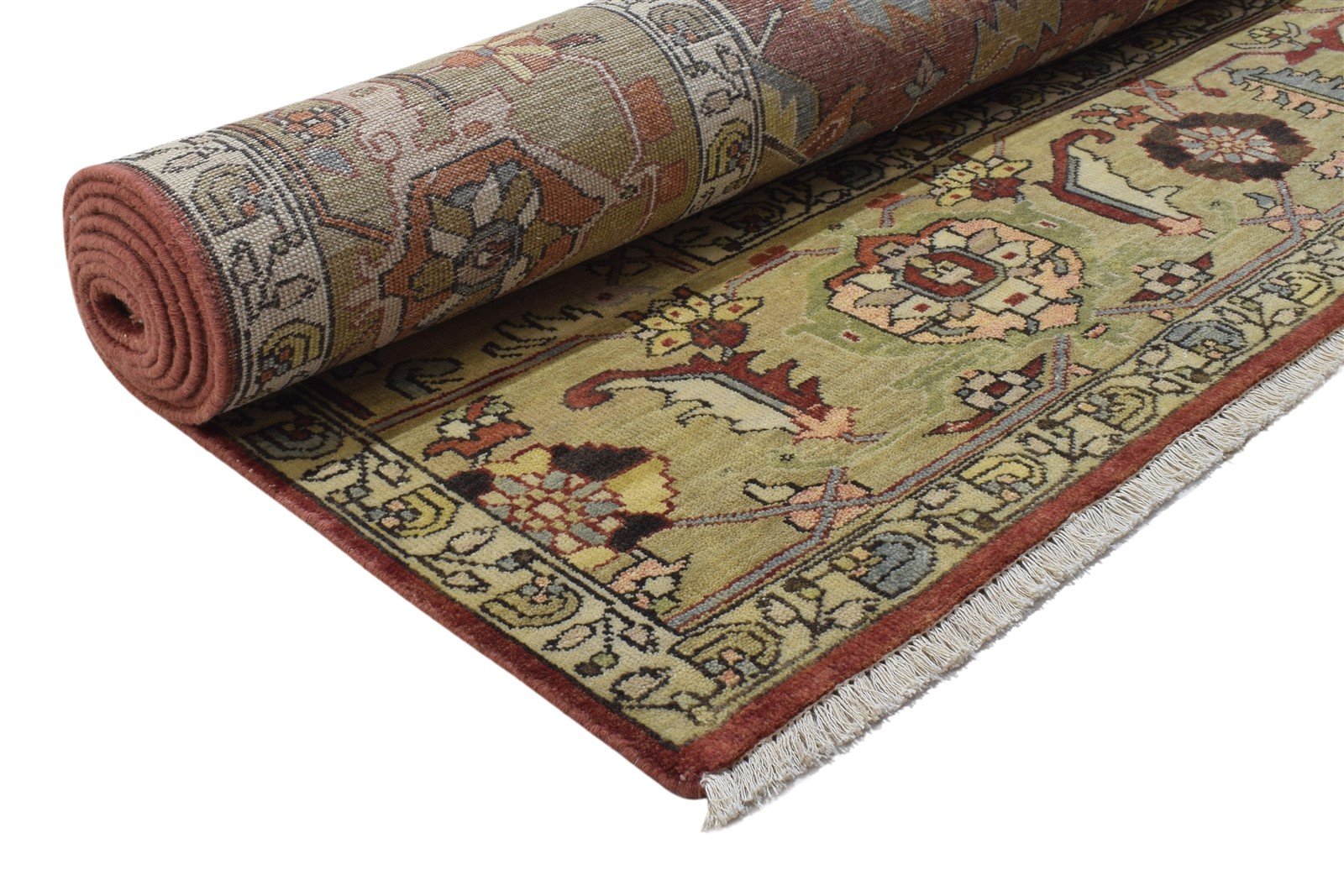Red Wool Rug 9' X 12' Persian Hand Knotted Mughal Oriental Extra Large Carpet 7864194367637