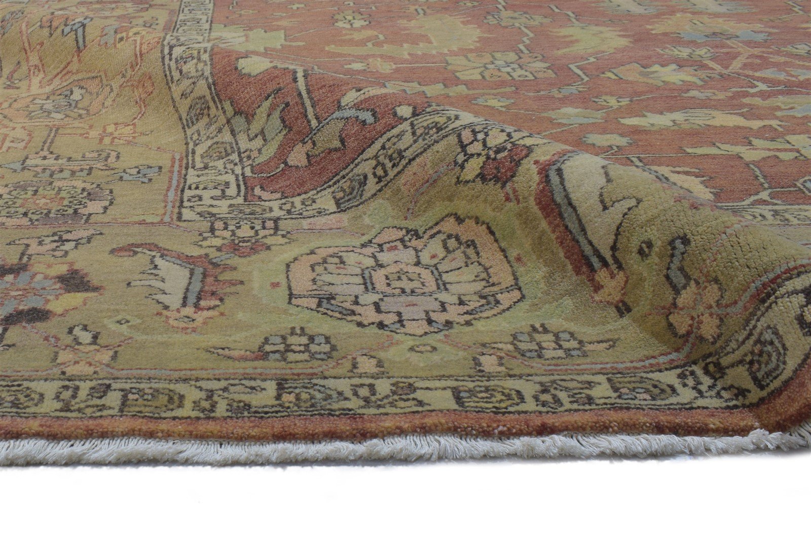 Red Wool Rug 9' X 12' Persian Hand Knotted Mughal Oriental Extra Large Carpet 7864220680341