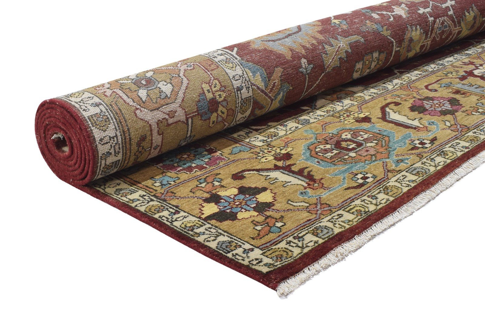 Red Wool Rug 9' X 12' Persian Hand Knotted Mughal Oriental Large Carpet 7864200495253