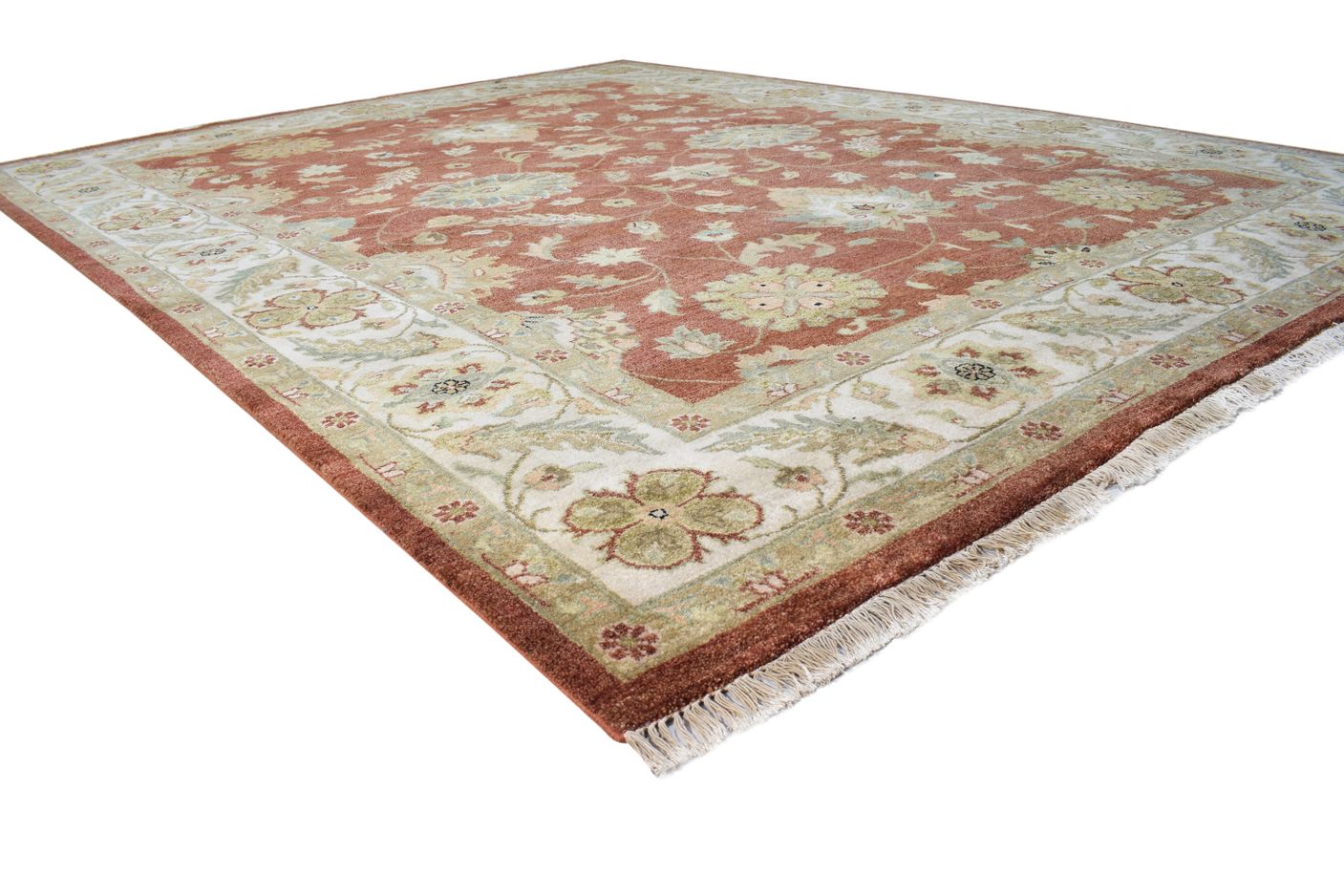 Red Wool Rug 9' X 12' Persian Hand Knotted Oushak Oriental Extra Large Carpet 7865142378645