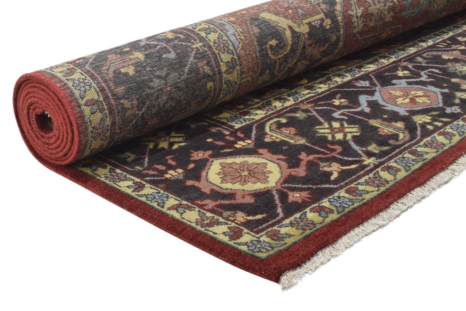Red Wool Rug 9' X 12' Persian Hand Knotted Serapi Oriental Large Carpet 7864823775381