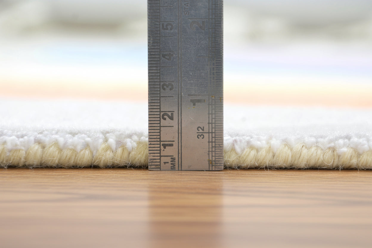 Retro Soft Gray Rainbow Wave Area Rug – Handmade Kids Nursery Rug 9033342419093