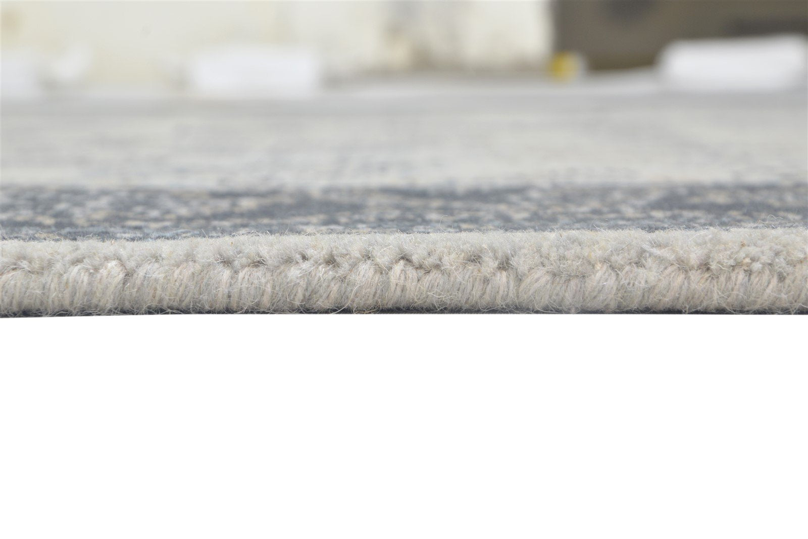 Riva Hand Tufted Grey Wool Rug 5' X 8' Erased Oushak Oriental 7864095211669