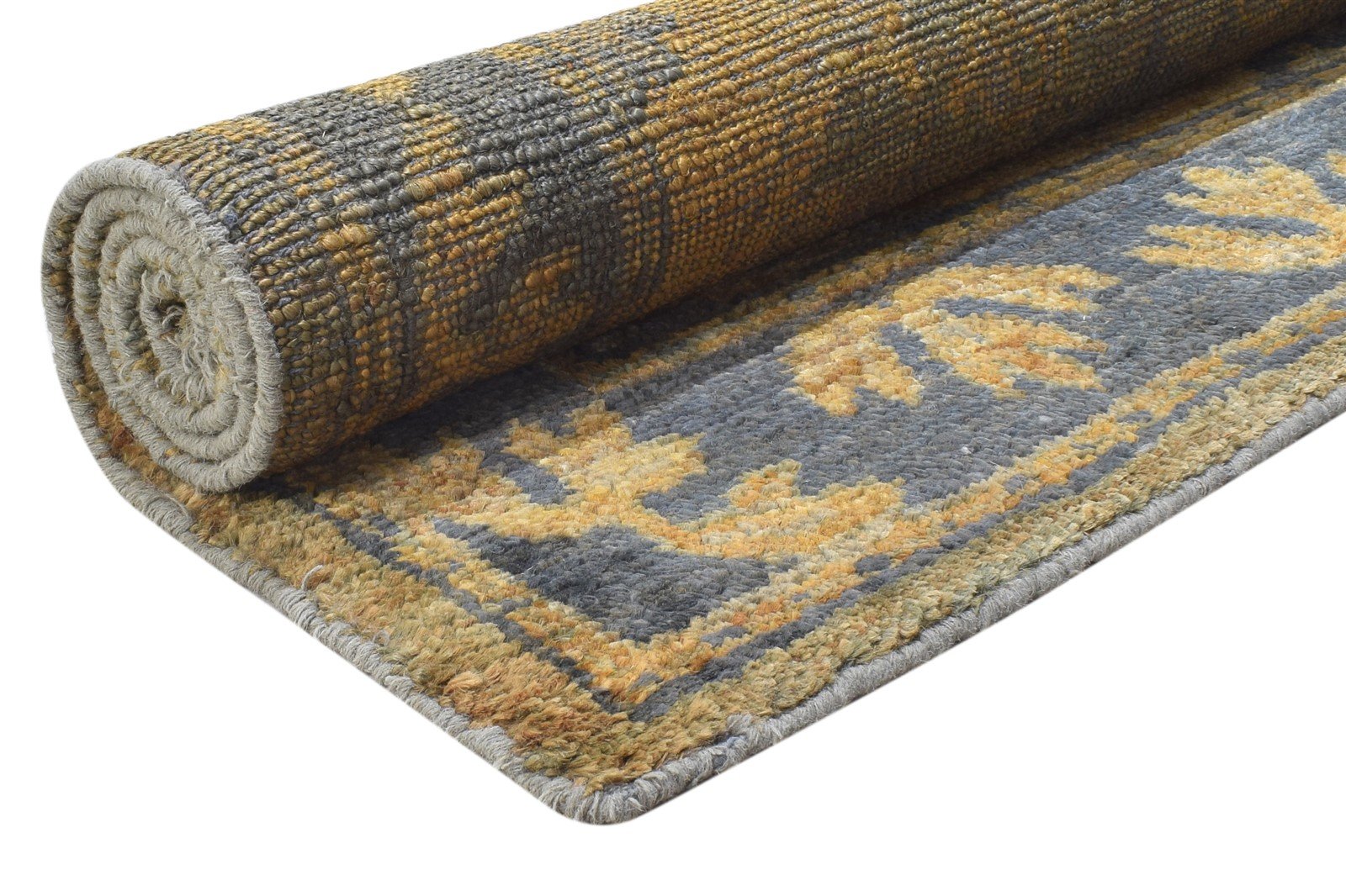 Rust Jute Rug 5X7 Persian Hand Knotted Heriz-Indian Oriental Room Size Carpet 7864404934805
