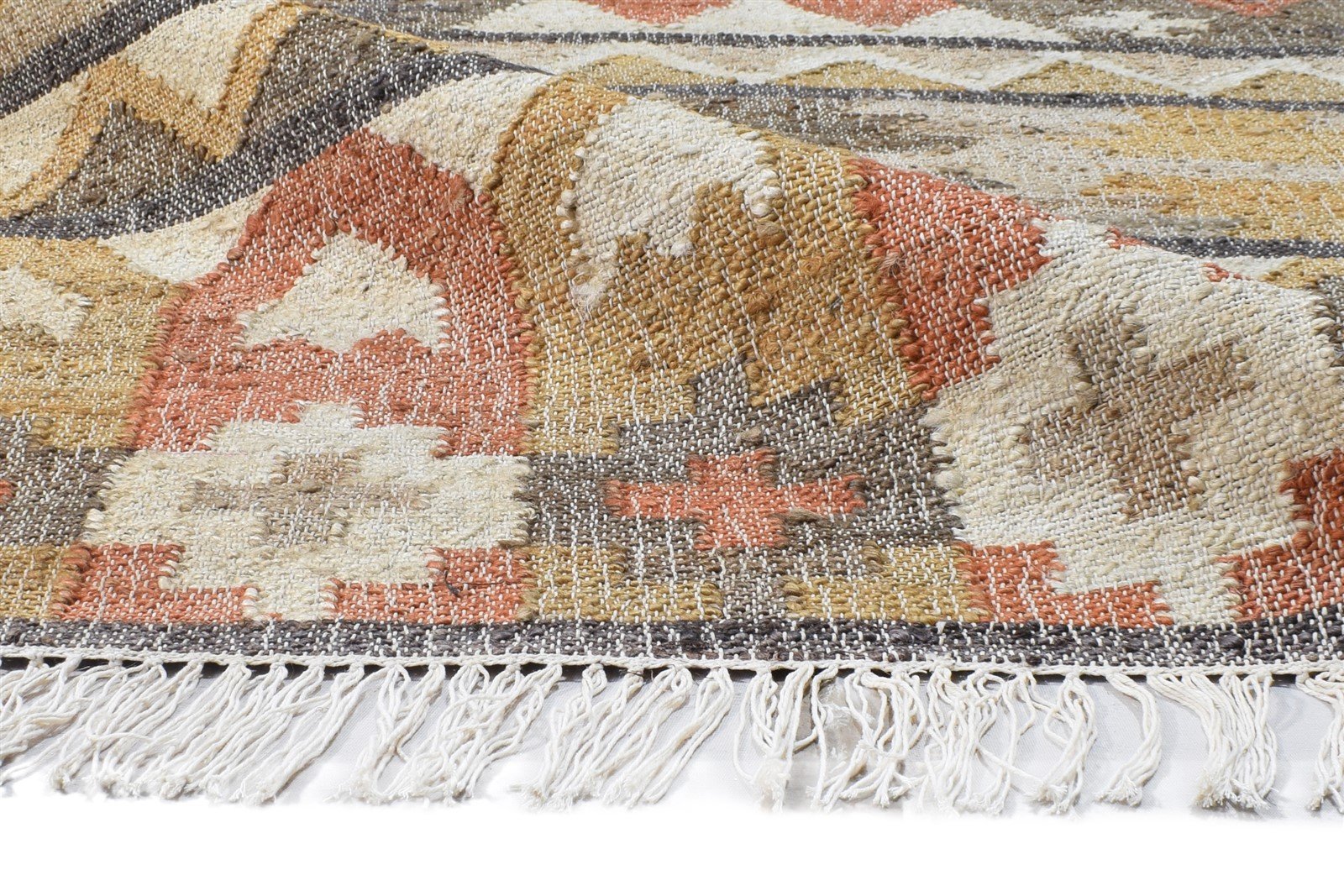 Rust Jute Rug 9' X 10' Tribal Hand Woven Southwestern Modern Large Carpet 7865141100693