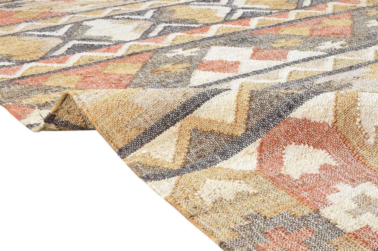 Rust Jute Rug 9' X 10' Tribal Hand Woven Southwestern Modern Large Carpet 7865141100693