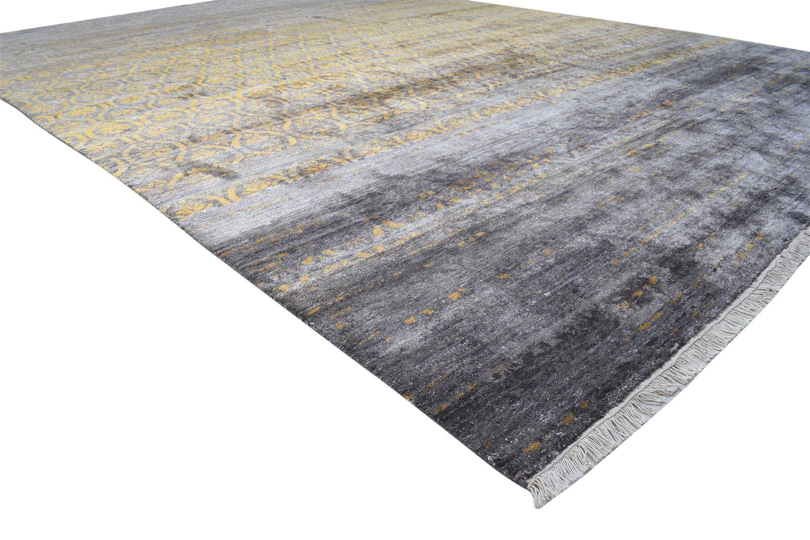 Rust Silk Rug 10' X 14' Modern Hand Knotted Moroccan Trellis Extra Large Carpet 7864104779925