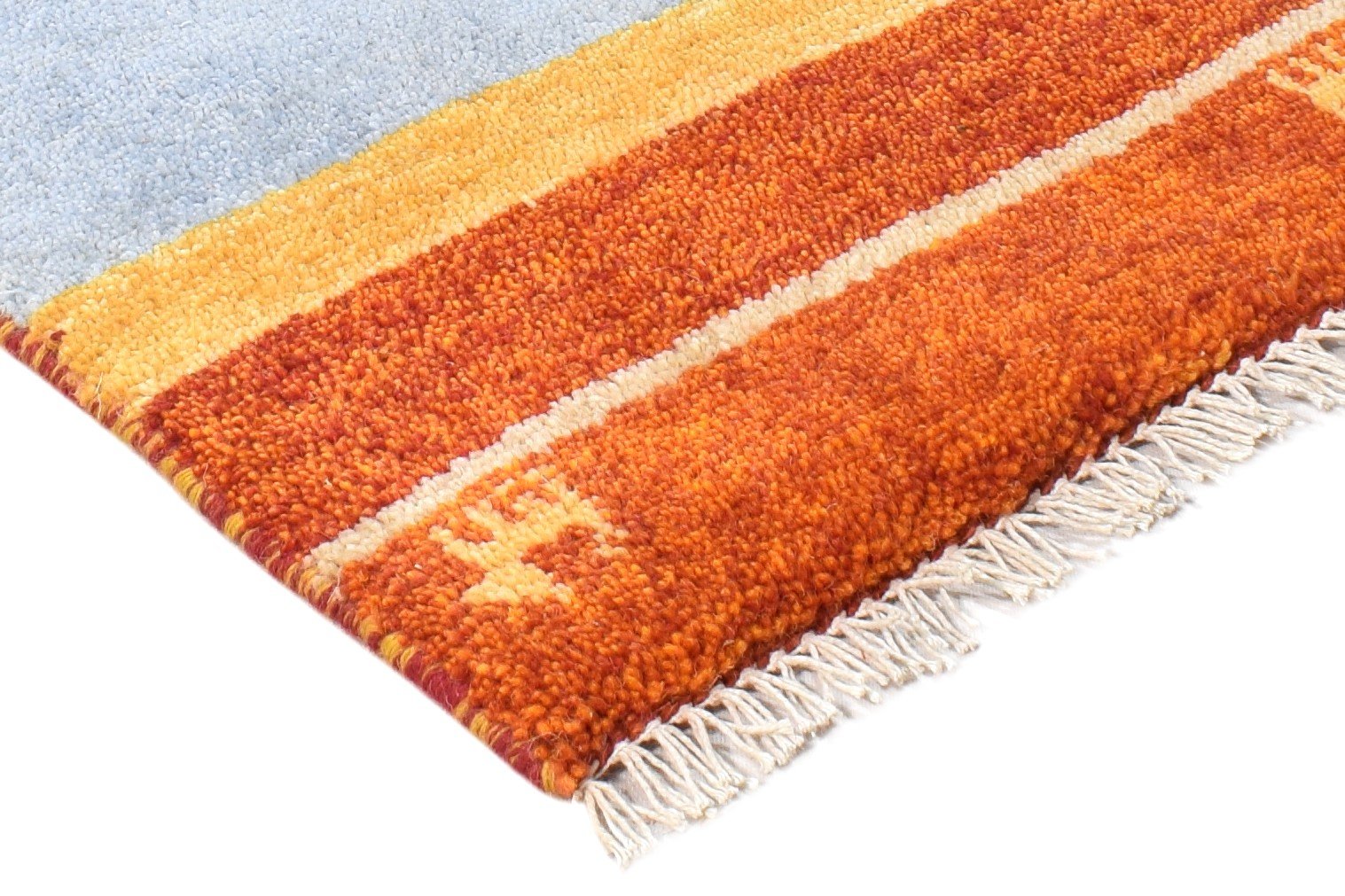 Rust Wool Rug 1' X 2' Southwestern Hand Knotted American Tribal Small Carpet 7865086378133